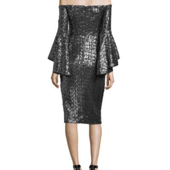 Milly Selena Dress in Sea Glass Sequins - Picture 2 of 4